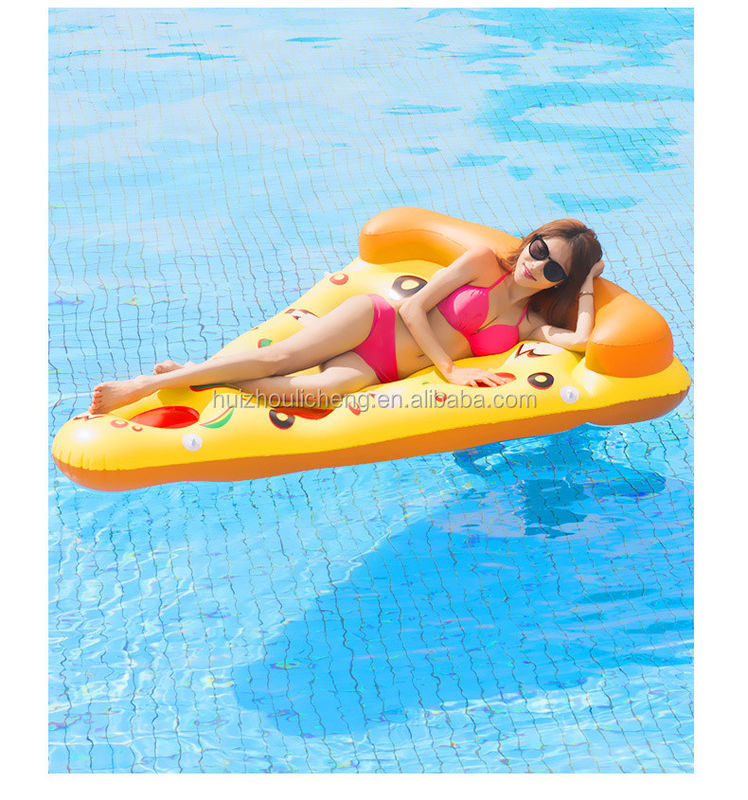 Piscina engraçada Pizza Piscina Flutuante 180 X 130cm Flutuantes de água infláveis para adultos