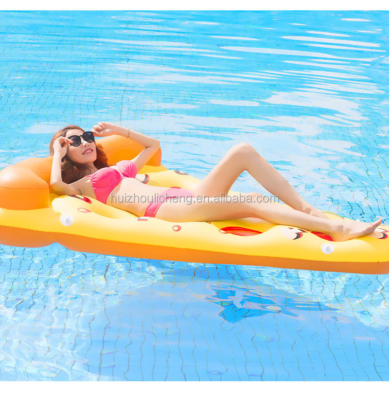 Piscina engraçada Pizza Piscina Flutuante 180 X 130cm Flutuantes de água infláveis para adultos