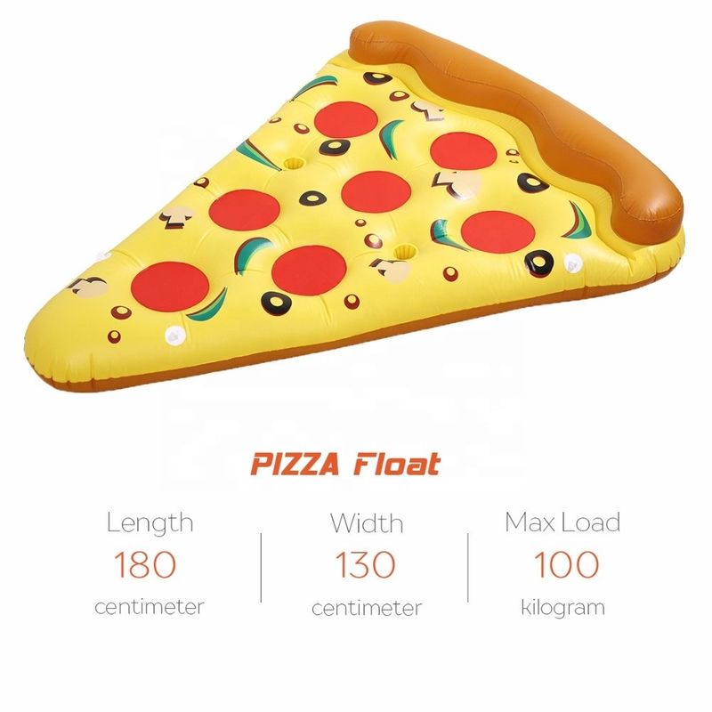 Piscina engraçada Pizza Piscina Flutuante 180 X 130cm Flutuantes de água infláveis para adultos