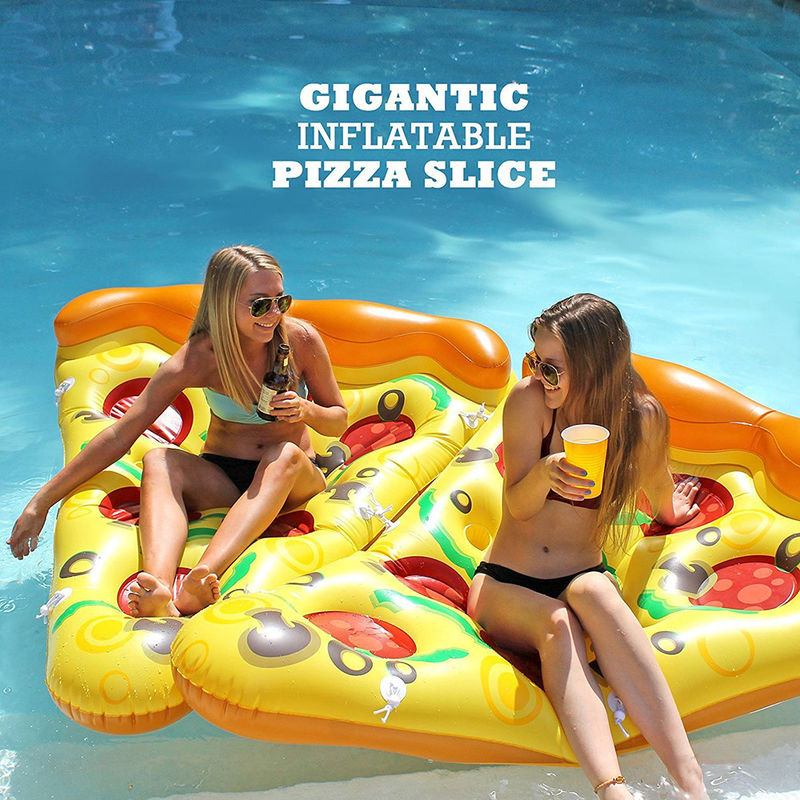 Piscina engraçada Pizza Piscina Flutuante 180 X 130cm Flutuantes de água infláveis para adultos