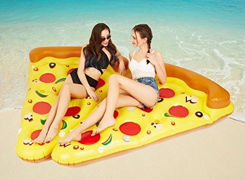 Piscina engraçada Pizza Piscina Flutuante 180 X 130cm Flutuantes de água infláveis para adultos