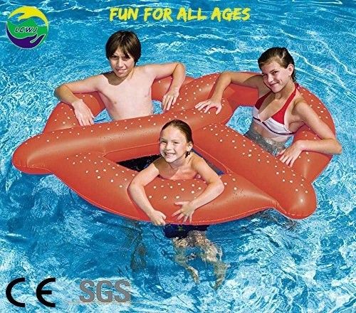 Grande Pão Água Diversão PVC inflável Pretzel Float Anel Piscina Floats Para Adultos