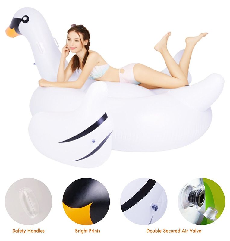 1.5kg Parque aquático Adult Swim Float Large Pool Inflatable Swan Float Floats ISO9001