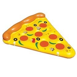 Piscina inflável exterior flutuante 180 x 130cm Nadar água soprar pizza fatia para suporte