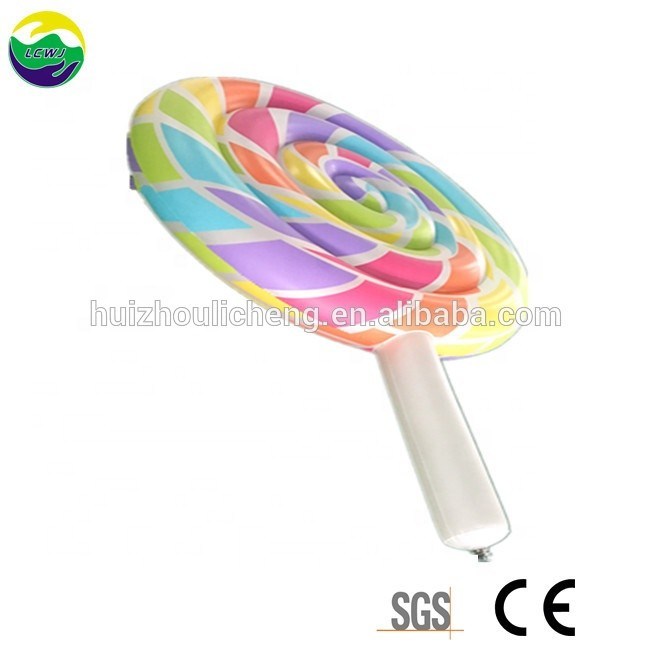 0.3mm Multicolor grande piscina flutuantes inflável Lollipop piscina flutuante 220 X 150cm