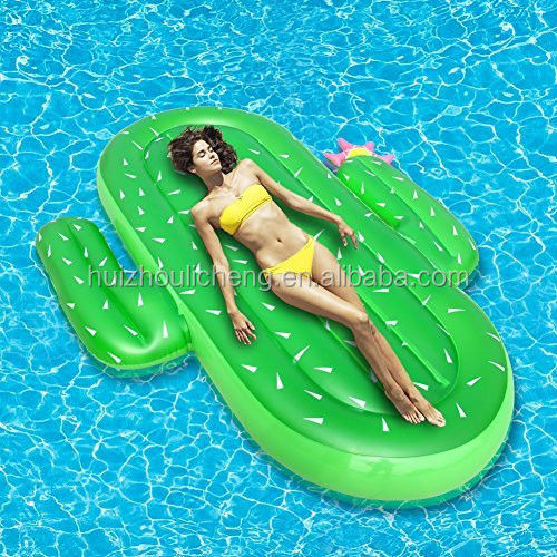 Crianças Cactus piscina inflável flutuante verde balsa ao ar livre salão para adultos festa de verão
