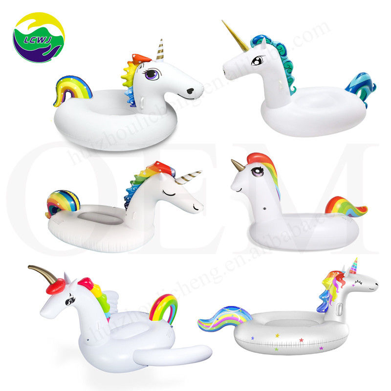 OEM Rideable Inflatable Pool Float Ride On Inflatable Unicorn Pool Lounge Toy
