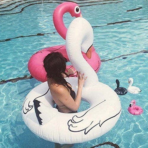 Anel de natação inflável Swan Float 100 a 500 kg Tubos de natação para adultos Crianças
