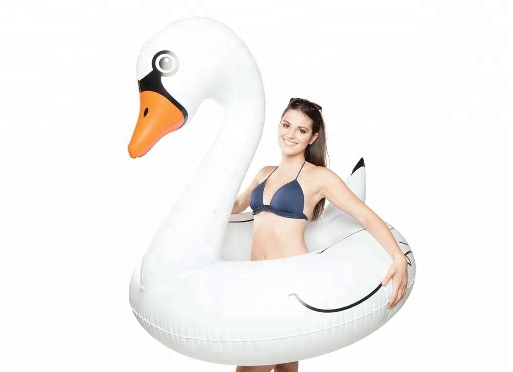 Anel de natação inflável Swan Float 100 a 500 kg Tubos de natação para adultos Crianças