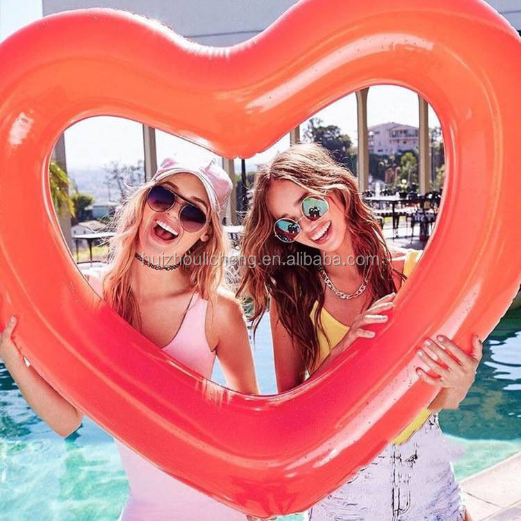 1.5M Float de Água Crianças Anel Inflavel Amor Coração Piscina Piscina Float Para Adultos