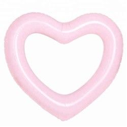 Piscina para adultos Float Beach Rings Inflável 115 X 115cm Piscina inflável em forma de coração rosa