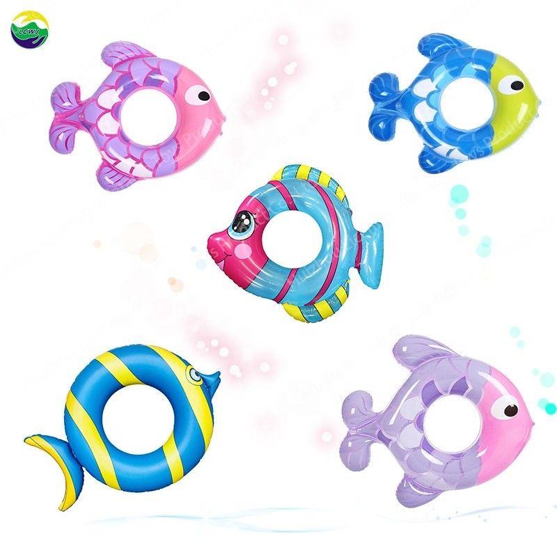 0.25mm Inflável piscina exterior tubo flutuante peixe brinquedos piscina natação balsa de água 8.7in
