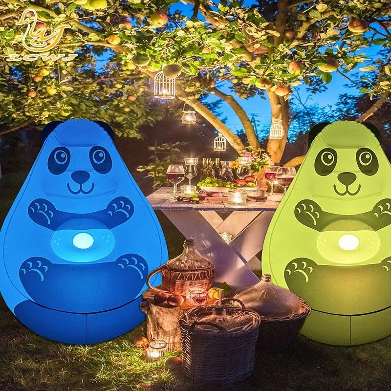 LC Chimpanzé Animal Design Inflável Salão Desdobrável Soprar Sofá Cadeira Sofá Com Luz de Controle Remoto