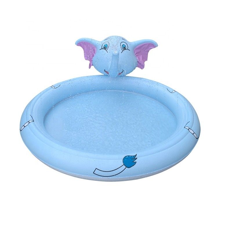 LC Animal Elephant Splash Piscina de piso térreo Piscina de pulverização inflável Piscina inflável com pulverização