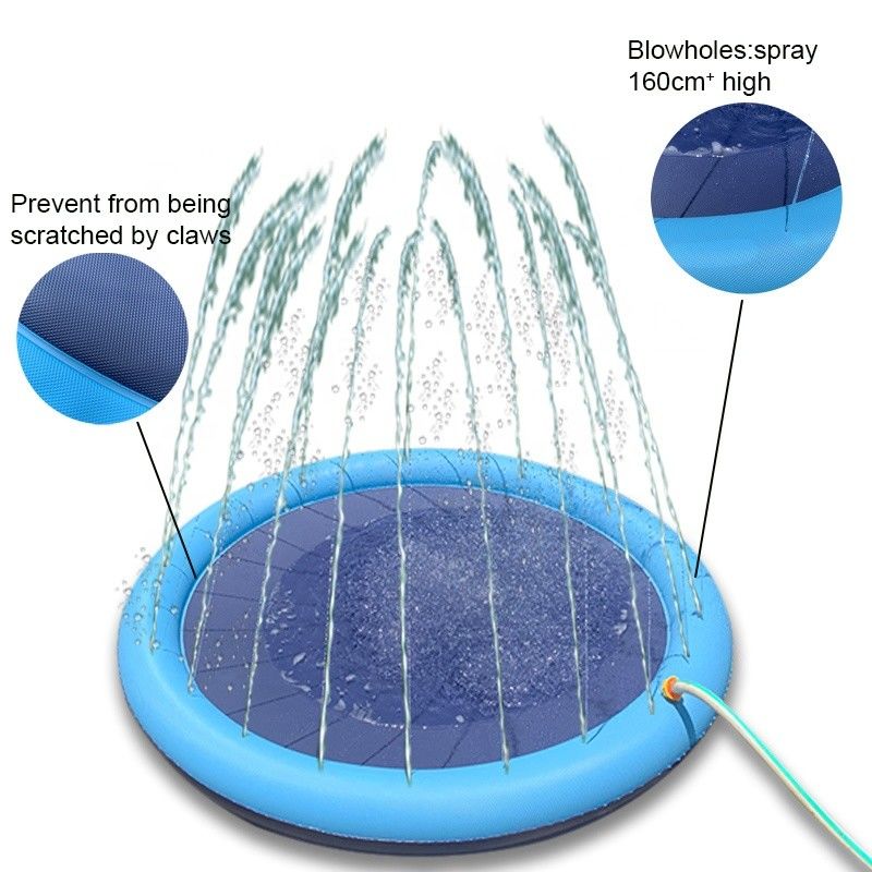 LC Pad Sprinkler de água para cães Sprinkler de chuveiro para animais de estimação PVC brinquedos para animais de estimação Pad Sprinkler para cães