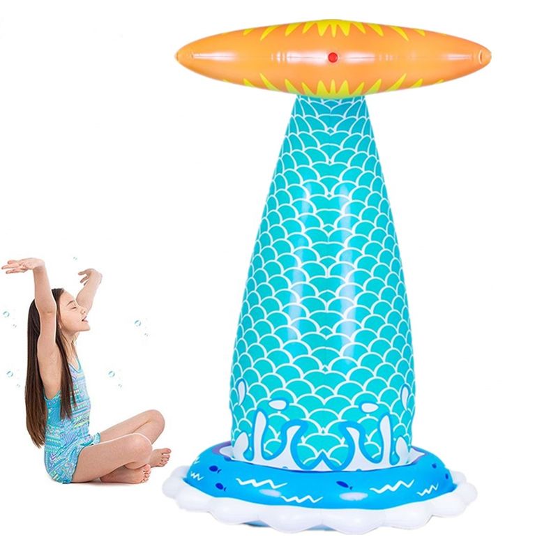 LC enorme inflável sprinkler de cauda de sereia Premium espesso Eco-friendly PVC pulveriza água da cauda 6'