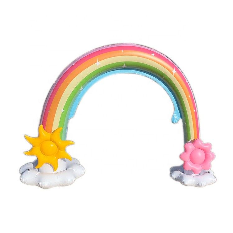 Brinquedo inflável de bola gigante de praia 6 pés de água Rainbow Arch para bebês