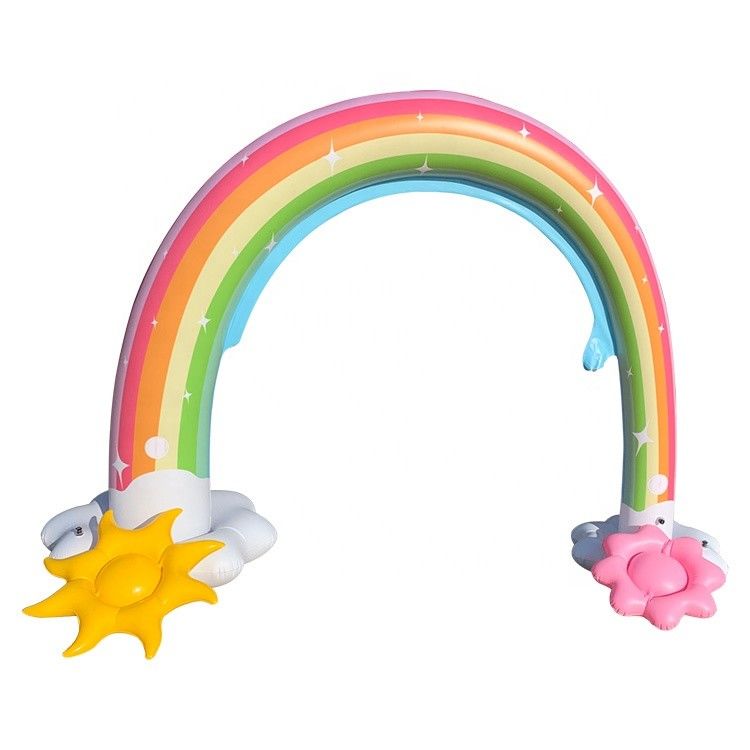 Brinquedo inflável de bola gigante de praia 6 pés de água Rainbow Arch para bebês