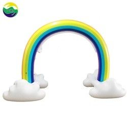 Brinquedo inflável de bola gigante de praia 6 pés de água Rainbow Arch para bebês