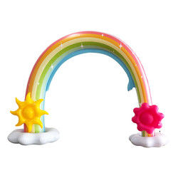 Brinquedo inflável de bola gigante de praia 6 pés de água Rainbow Arch para bebês