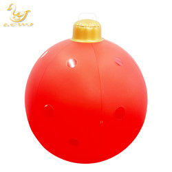 Ornamento de brinquedos infláveis de 60cm para o exterior decorado bolas infláveis de Natal de PVC com luz