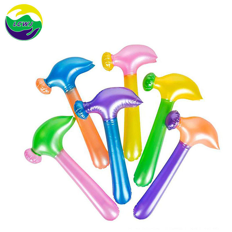 Cor do Arco-íris 0,5 kg Brinquedos infláveis de plástico 0,18 mm Brinquedo inflável de martelo