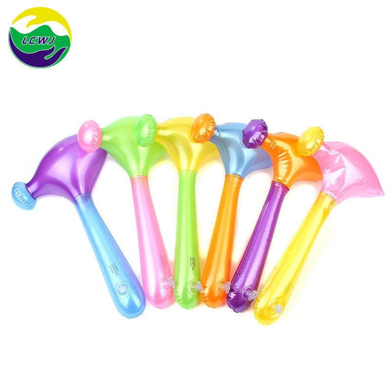 Cor do Arco-íris 0,5 kg Brinquedos infláveis de plástico 0,18 mm Brinquedo inflável de martelo