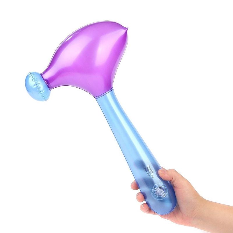 Cor do Arco-íris 0,5 kg Brinquedos infláveis de plástico 0,18 mm Brinquedo inflável de martelo