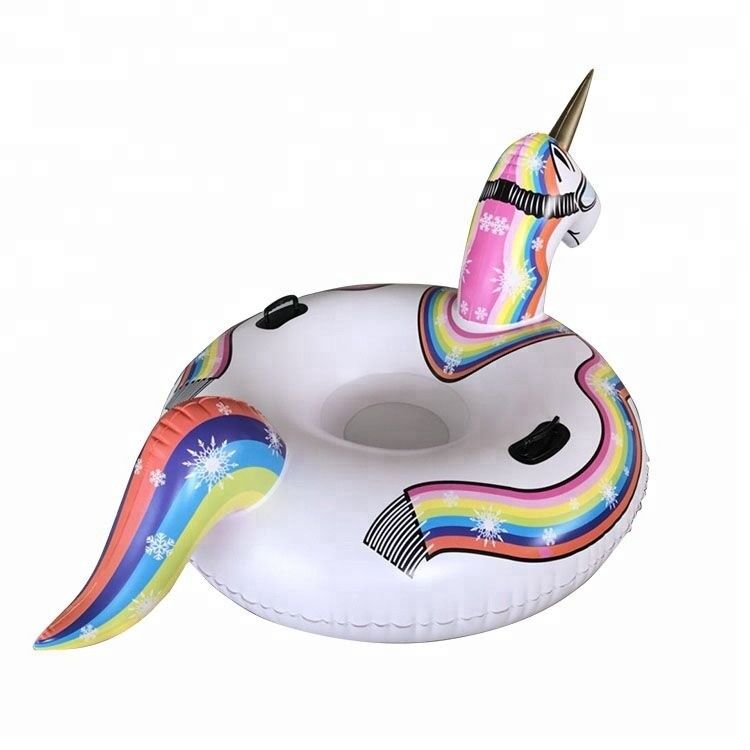 Jogos de neve infláveis de inverno de PVC 190CM Air Unicorn Snow Sled Para Adultos