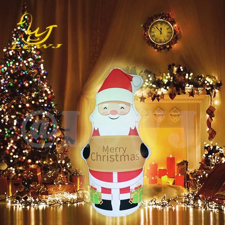 LC Blow Up Bopper Yard Decoração Natal inflável Papai Noel Decorações com luz LED