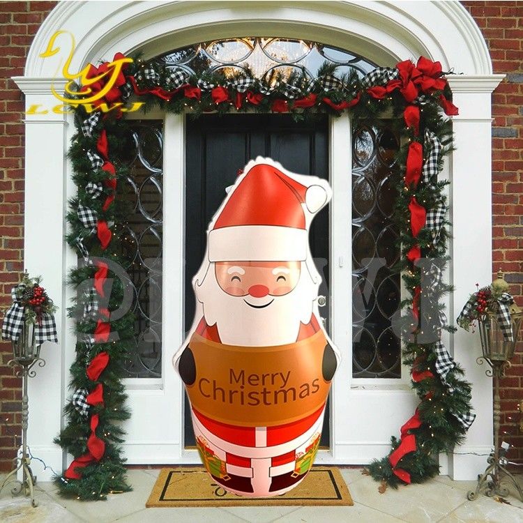 LC Blow Up Bopper Yard Decoração Natal inflável Papai Noel Decorações com luz LED