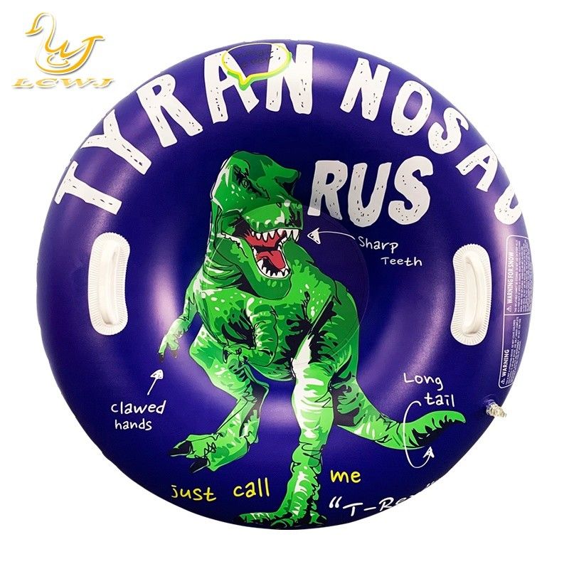 LC Crianças Outdoor Inverno Divertimento Dinossauro T-rex Sled Foldable neve Adulto Sled de neve portátil PVC tubo de neve