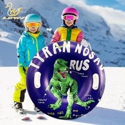 LC Crianças Outdoor Inverno Divertimento Dinossauro T-rex Sled Foldable neve Adulto Sled de neve portátil PVC tubo de neve