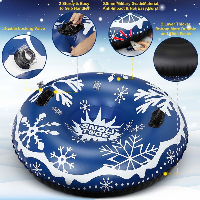 Sledas pesadas Tubos de neve para adultos Tubos de neve de inverno brinquedos divertidos para crianças
