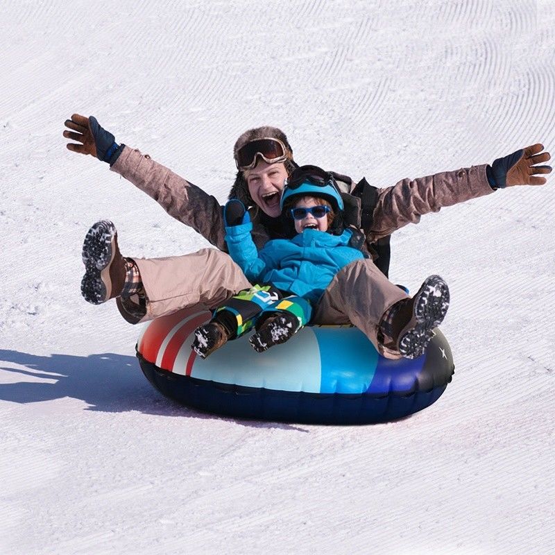 Sled de neve inflável de PVC 300 kg Sled de neve triangular de foguete Sled de neve Snowboard 120 X 90cm
