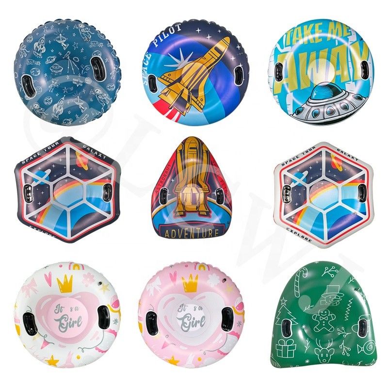 OVNI Espaço inflável brinquedos de neve removível tubo inflável para trenó brinquedos de inverno 47in