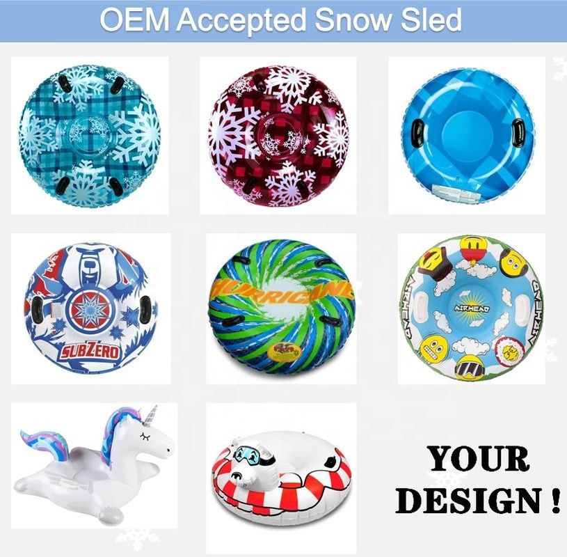 OVNI Espaço inflável brinquedos de neve removível tubo inflável para trenó brinquedos de inverno 47in