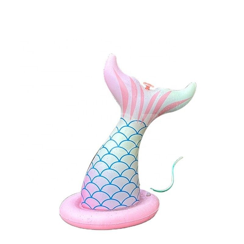 LC Mermaid brinquedos de água para meninos meninas Summer Outdoor Game Backyard Blow Up Spray Toy inflável Sprinkler de água para crianças