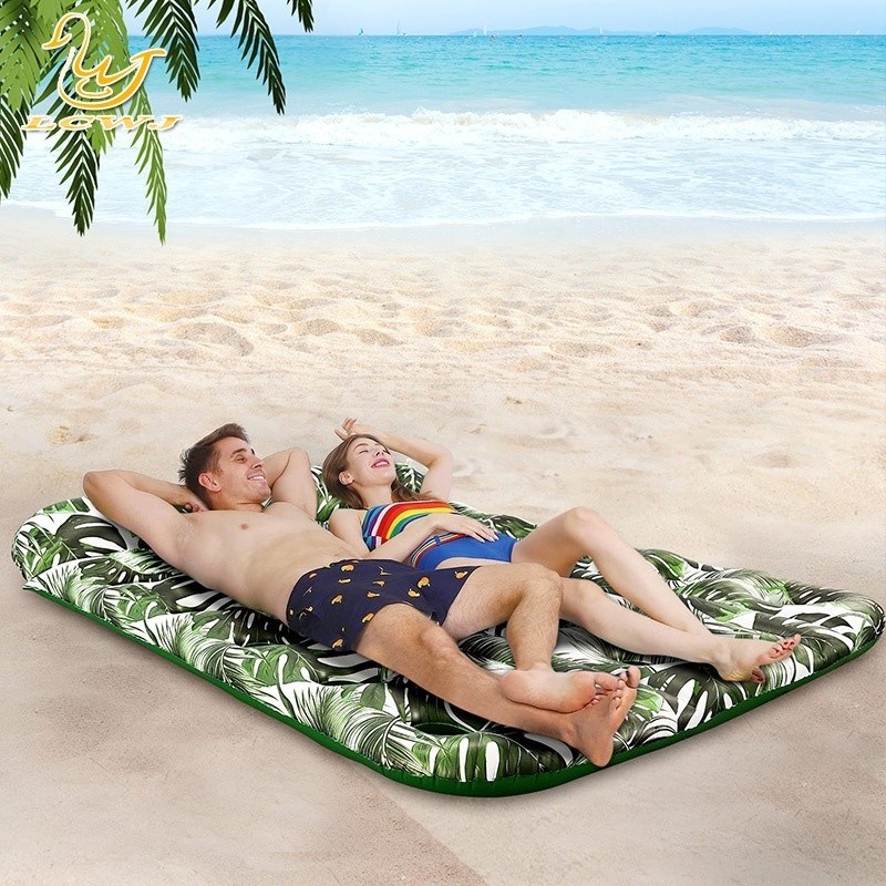 Lc Summer Beach Superdimensionado Lounger Duplo Balsa Piscina de bronzeamento Flutuantes Pedaços de água Piscina Infláveis Para Adultos