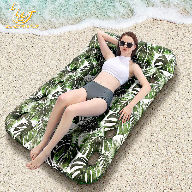 Lc Summer Beach Superdimensionado Lounger Duplo Balsa Piscina de bronzeamento Flutuantes Pedaços de água Piscina Infláveis Para Adultos