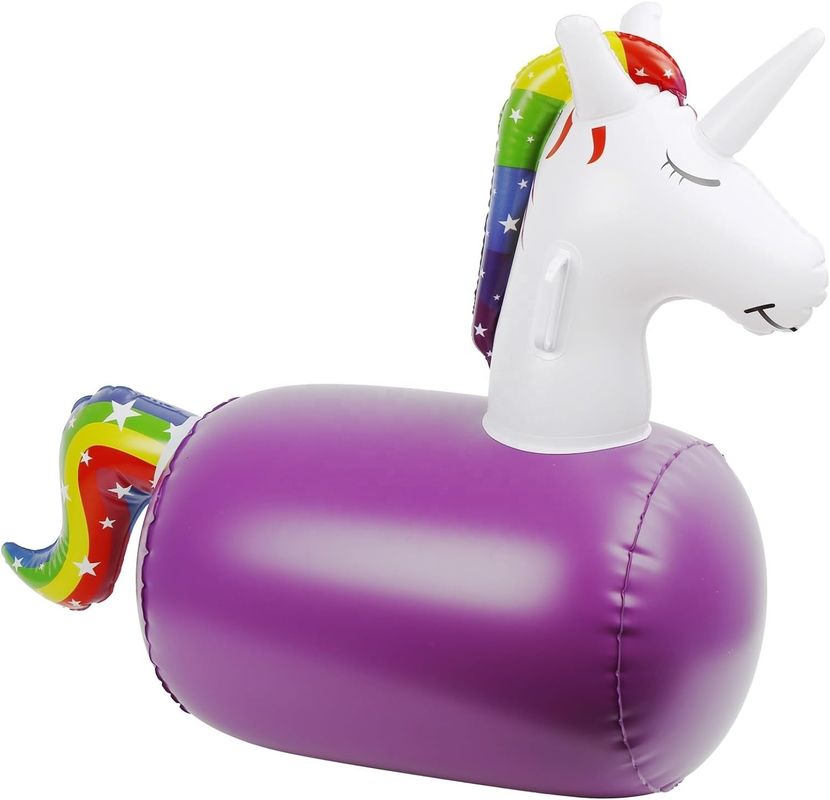 Unicórnio e Dino brinquedos de saltos infláveis montar em um cavalo para a performance
