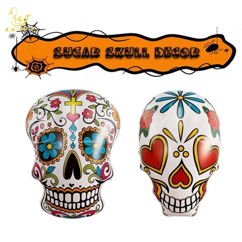 Fãs de softball 'Deve ter inflável Halloween decoração de caveira de açúcar para jardim