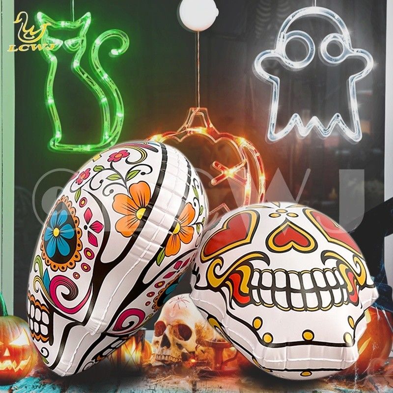 Fãs de softball 'Deve ter inflável Halloween decoração de caveira de açúcar para jardim