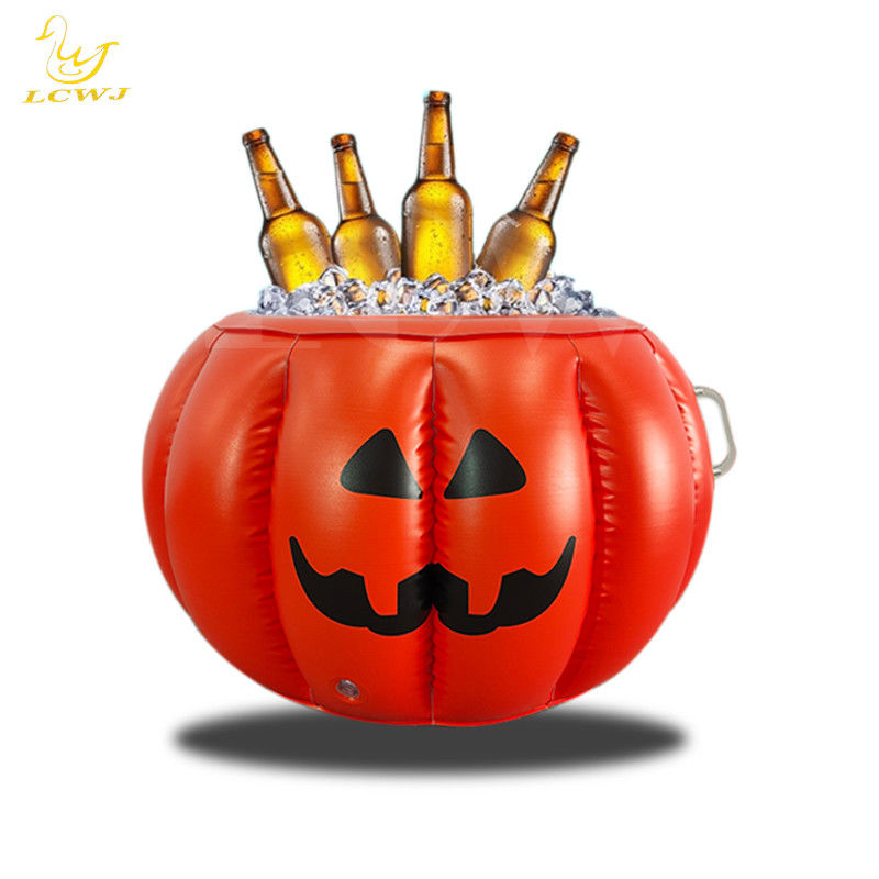 LC Halloween abóbora servindo buffet bar refrigerador recipiente de comida porta-bebidas bandeja de gelo inflável para festa de piscina barbecue verão