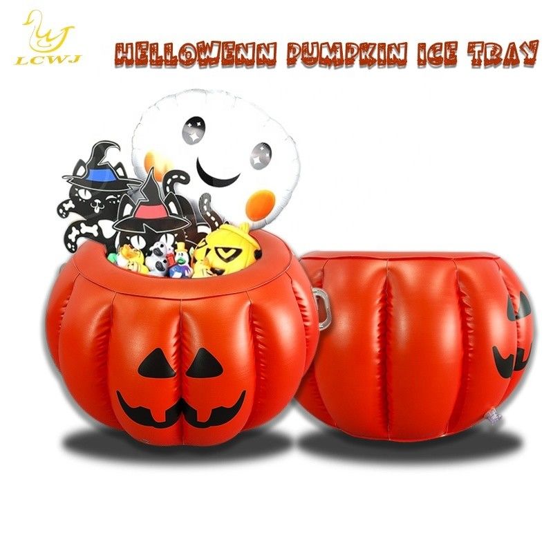 LC Halloween abóbora servindo buffet bar refrigerador recipiente de comida porta-bebidas bandeja de gelo inflável para festa de piscina barbecue verão
